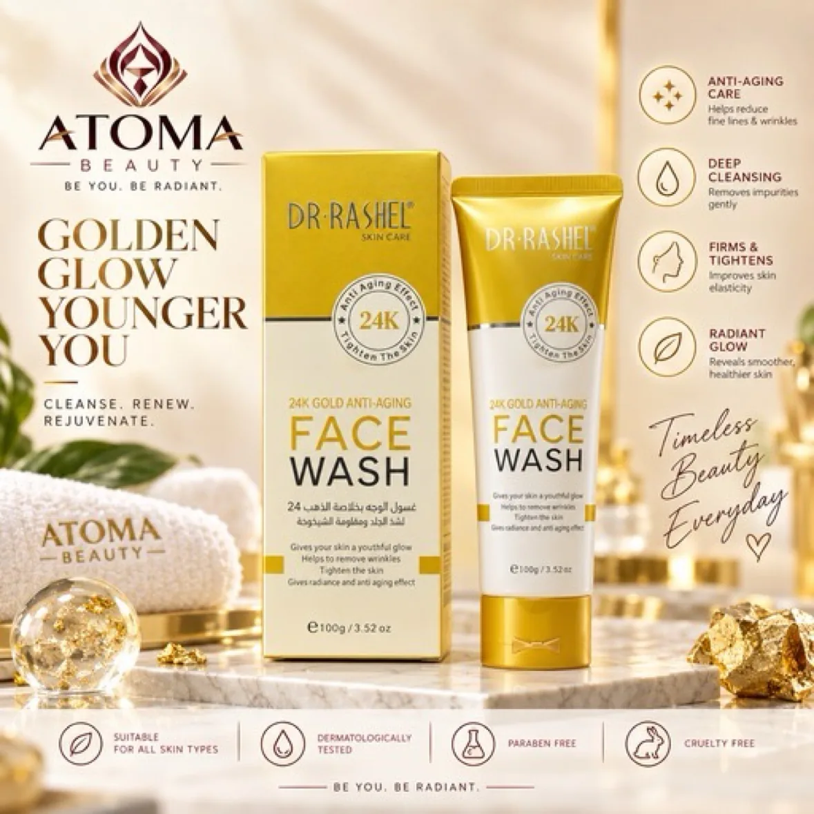 Dr. Rashel 24K Gold Anti-Aging Face Wash 100g