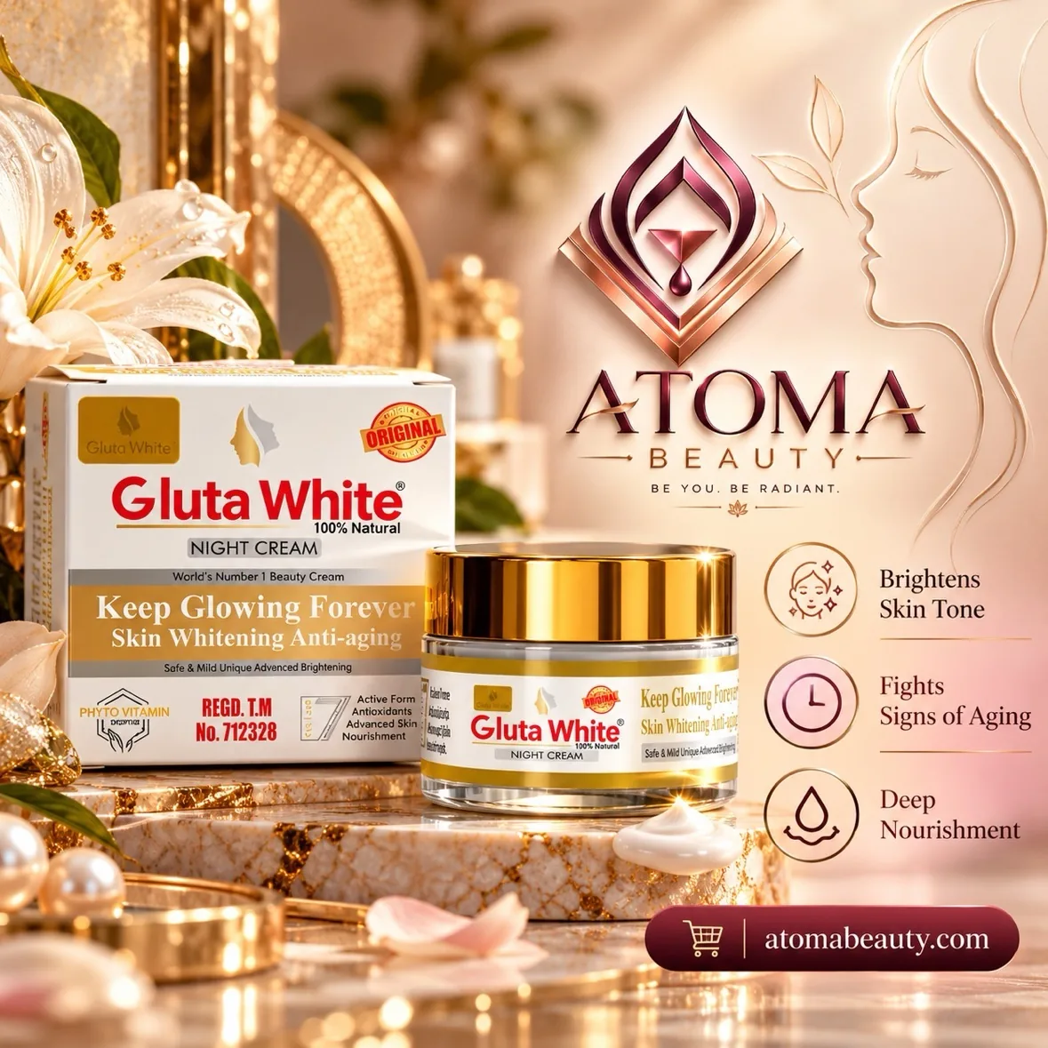 Gluta White Night Cream – Keep Glowing Forever